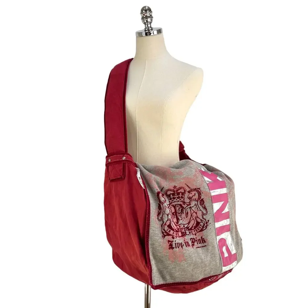 PINK Victoria's Secret Hobo Oversized Fabric Bag Overnighter Maxi
